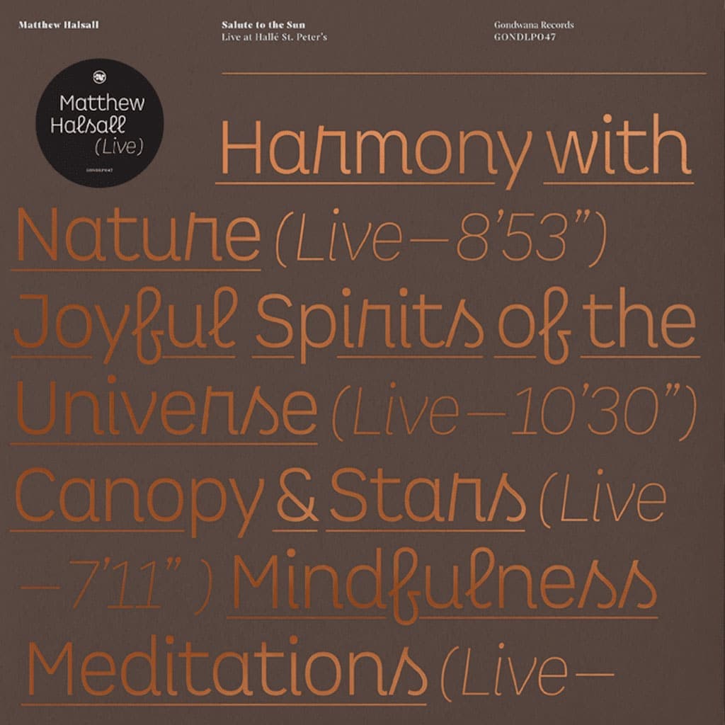 Matthew Halsall - Salute To The Sun (Live at Hallé St. Peter’s) - lp