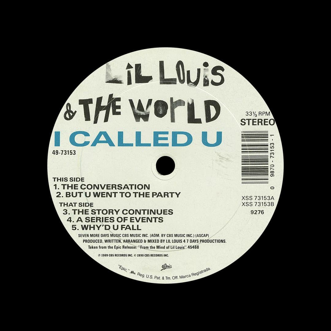 Lil Louis - I Called U - 12