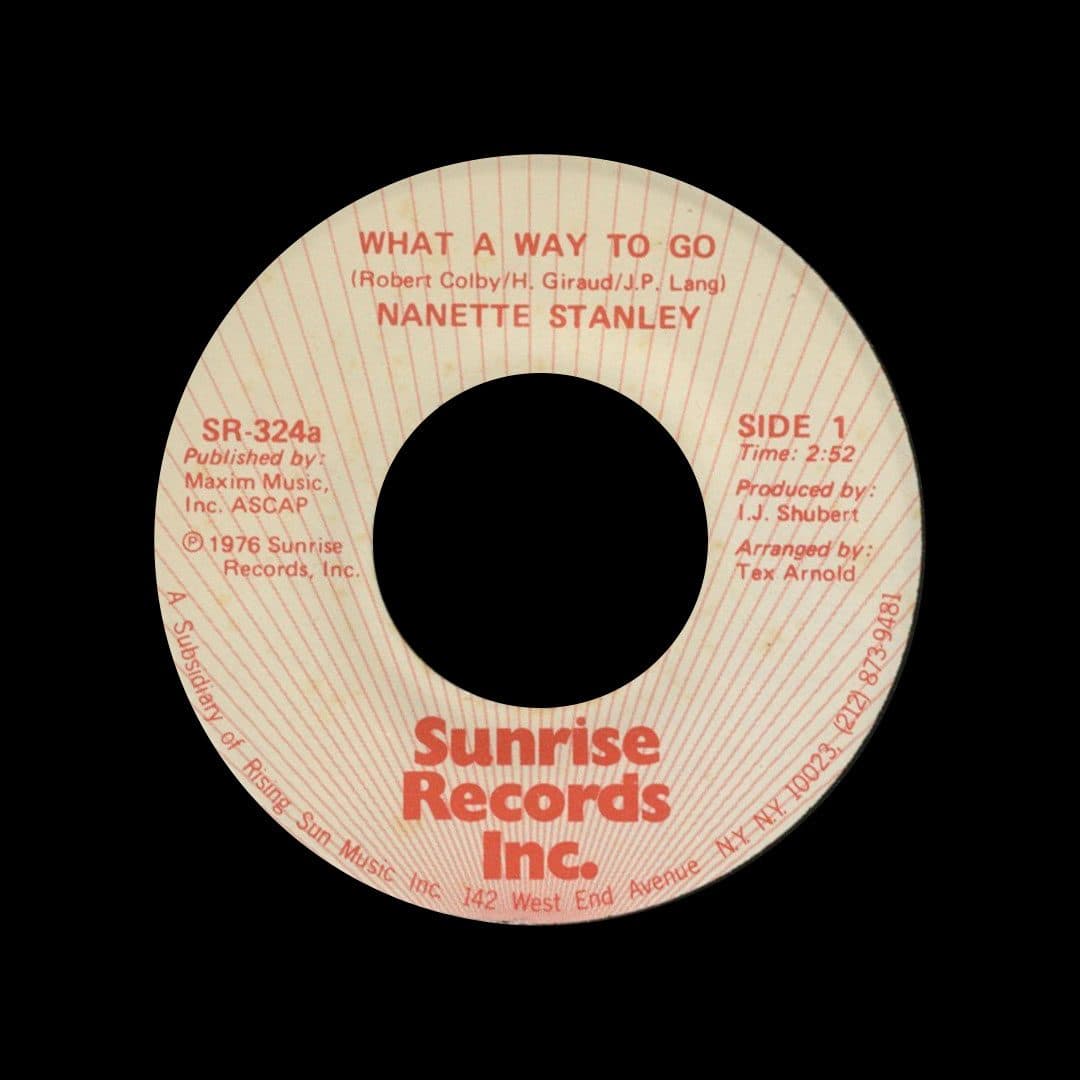 Nanette Stanley - What A Way To Go / Decent Loving - 7"