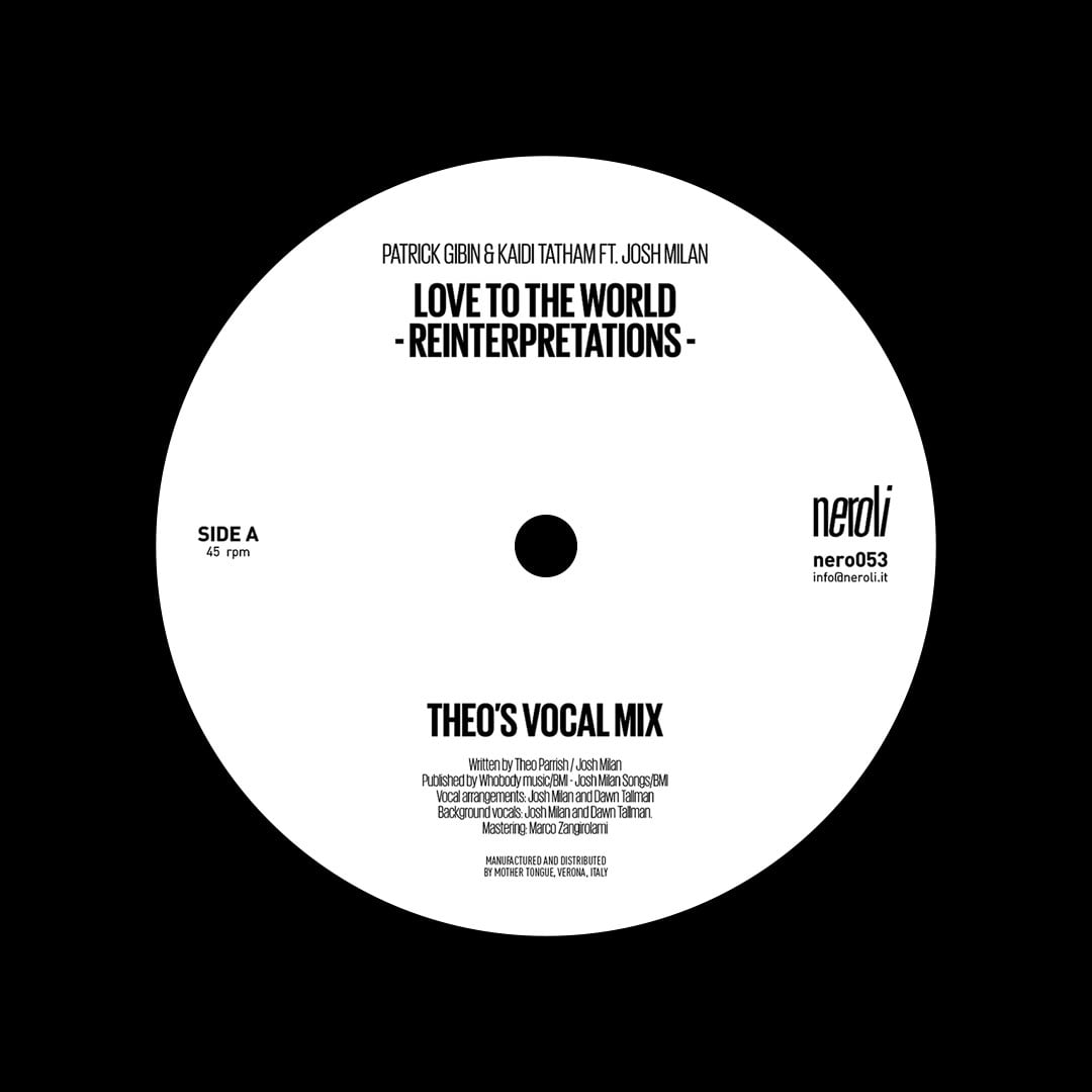 Kaidi Tatham, Patrick Gibin - Love To The World (Theo Parrish Reinterpretations) - 12