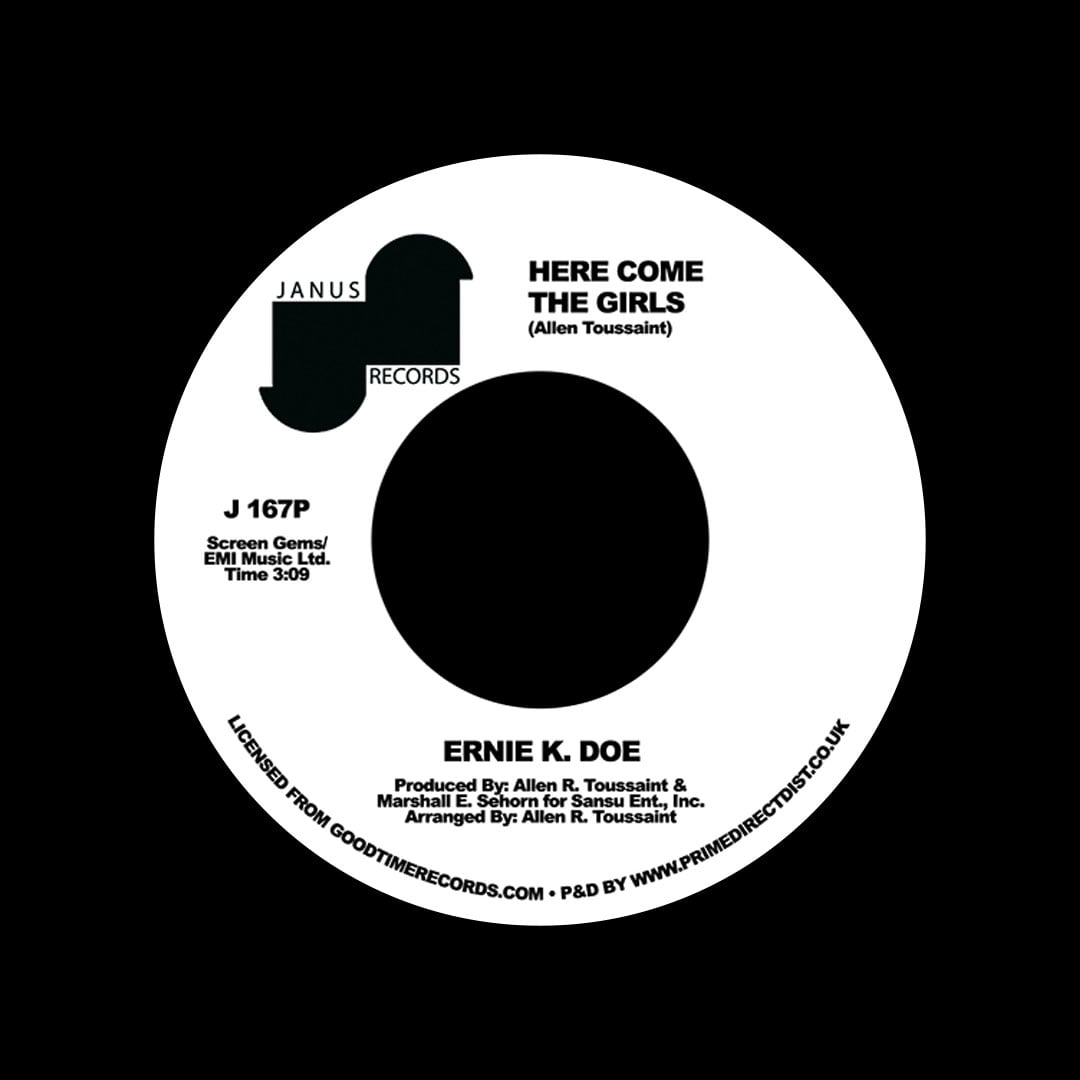Ernie K. Doe - Here Come The Girls / Back Street Lover - 7