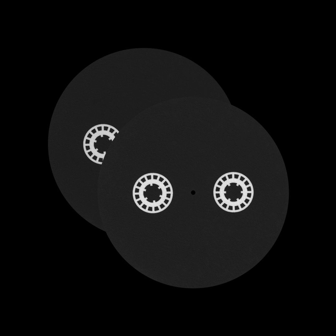 The Mixtape Club - Logo Slipmat (Pair, Black) - slipmat