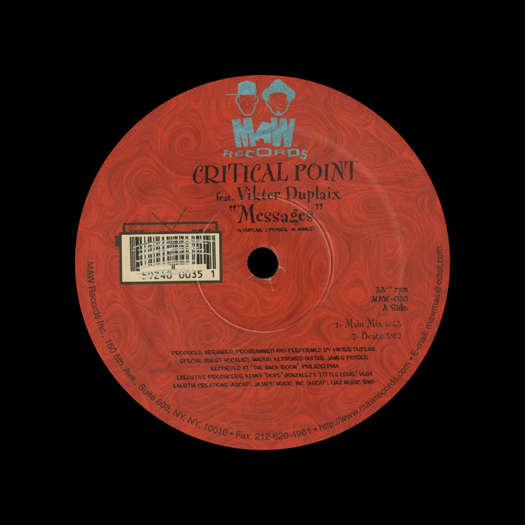 Critical Point, Vikter Duplaix - Messages - 12