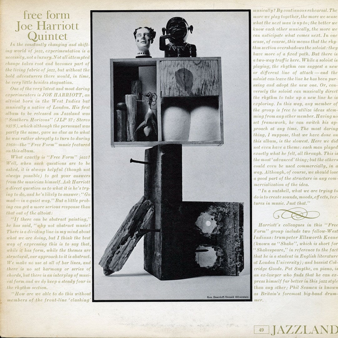 Joe Harriott Quintet - Free Form - lp