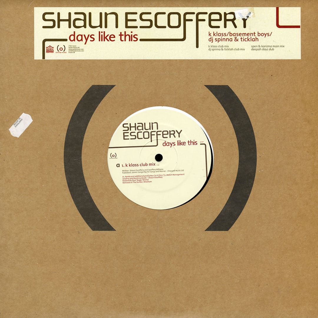Shaun Escoffery - Days Like This - 2x12