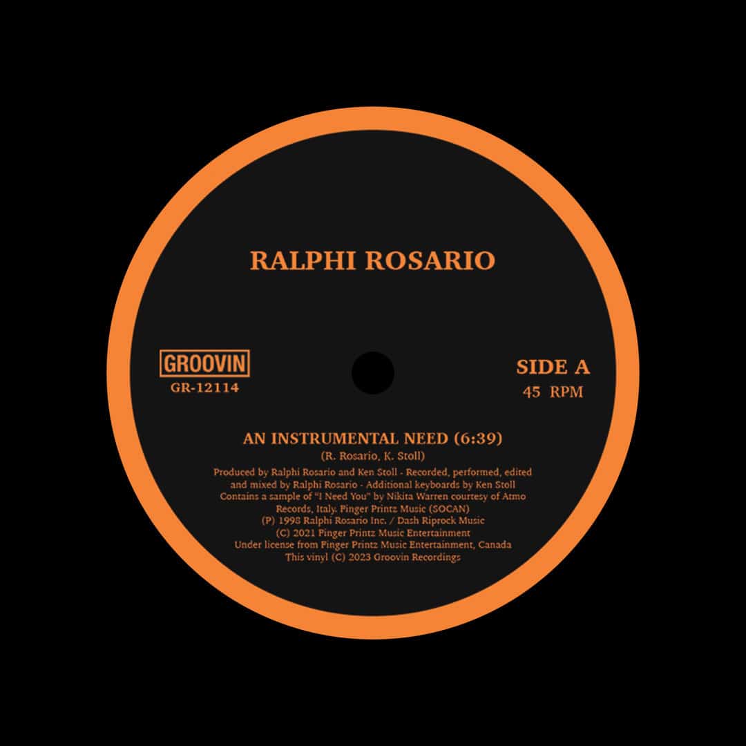 Ralphi Rosario - An Instrumental Need / Take Me Up - 12