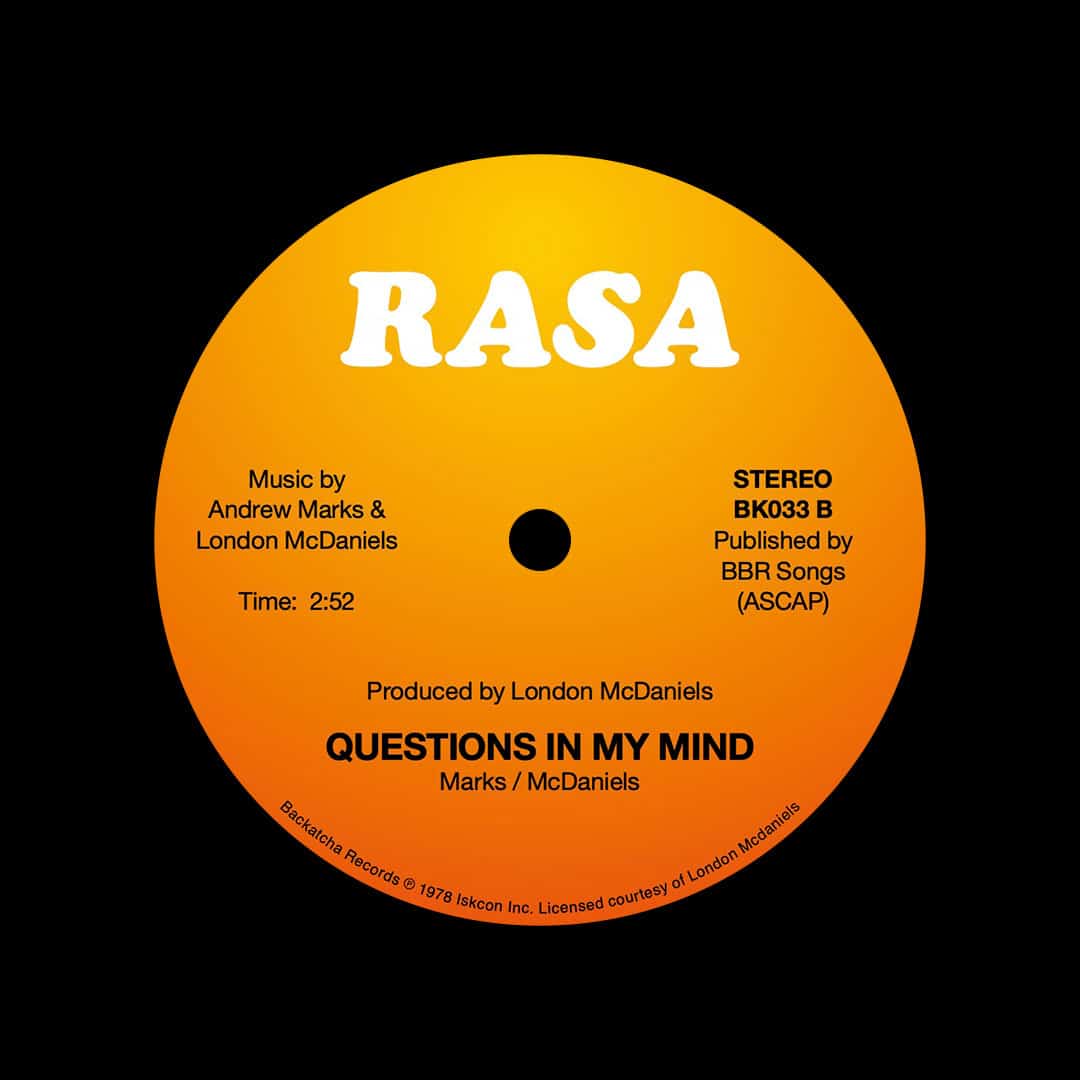 Rasa - When Will The Day Come / Questions In My Mind - 7