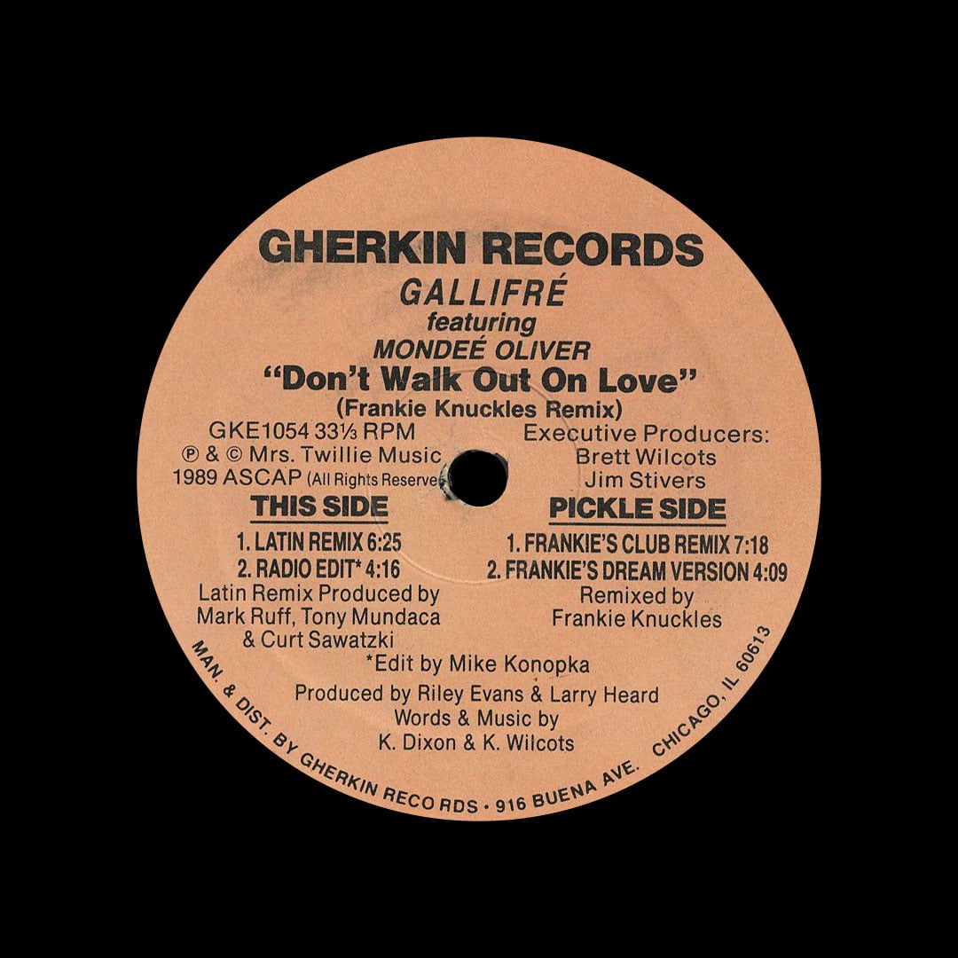 Gallifre - Don’t Walk Out On Love (Frankie Knuckles remix) - 12