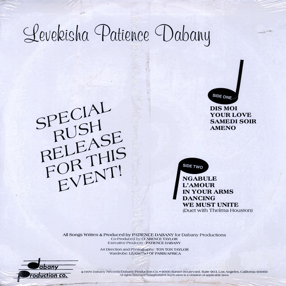 Patience Dabany - Levekisha Patience Dabany - lp